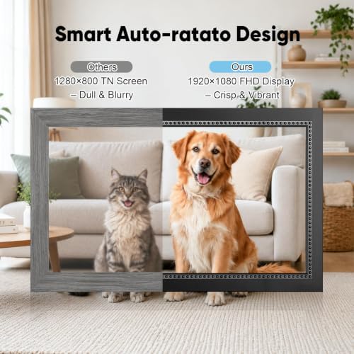 WiFi Digital Picture Frame, 15.6 Inch Large Display, 64GB Memory, 1920×1080 IPS Touch Screen, Wall‑Mountable & Tabletop, Share Photos & Videos via AiMOR App, for Loved Ones - Image 6