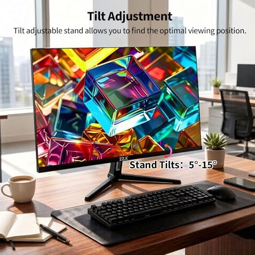 ZZA 27 inch 4K UHD Monitor,75Hz Refresh Rate,HDR10,HDMI 2.0×2/DP 1.2×2,Compatible with Wall Mounting,Ideal for Business & Office Work - Image 6