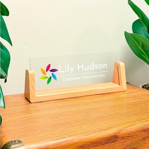 Professional Office Name Plate - Custom Name Plate with Led Stand Acrylic Custom Name Plate for Office Decor Corporate Gift Gift for Team Members Valentines Day (Design 5) - Image 6