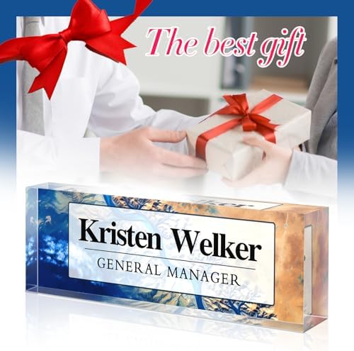 Custom Office Name Plate for Desk - Desk Name Plate Personalized Gifts for Coworkers, Boss, Employees, Teacher, Nurse - Office Desk Decor for Women Men - Employee Appreciation Gifts (Blue) - Image 6