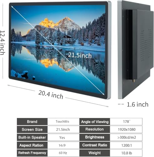 21.5 inch Android 14 Touchscreen Monitor Tablet, 16:9 FHD 1080P, WiFi & BT, Built-in Speakers, RK3576 4GB RAM & 32GB ROM, Smart Board for Classroom, Meeting & Game - Image 4