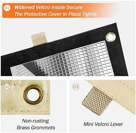 TOHONFOO 3-Way Open Backflow Preventer Pipe Cover Outside, 36"Wx24"H, Beige - Image 4