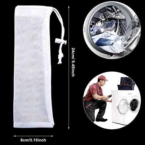 Shappy 12 Pieces Lint Traps for Washing Machine Drain Hose Nylon Mesh - Image 7