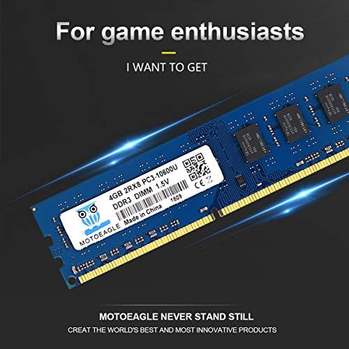 8GB Kit (2x4GB) DDR3 1333MHz UDIMM 4GB PC3-10600U 2RX8 PC3 1333 DDR3 10600 CL9 1.5V 240-PIN Non-ECC Unbuffered Desktop Memory RAM Module - Image 2