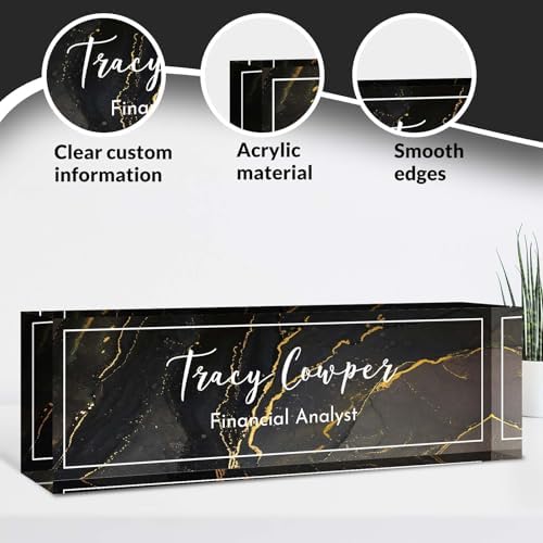 Desk Name Plate Personalized, Custom Name Plate for Desk, Acrylic Desktop Accessories, Office Gift & Decor for Women Men, Teacher Nurse Boss Employee Appreciation Gifts - Image 4