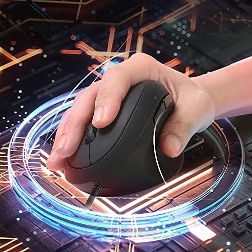 Wired Ergonomic Mouse, Optical Vertical Mouse with 3 Adjustable 800/1200/1600, 6 Buttons USB Computer Mouse - Image 5