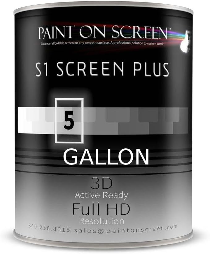 Projector Screen Paint | Single-Coat Short Throw Projector Screen Paint For Picture Perfect 1080 HD and 4K UHD Clarity | Designed For Interior Use | Silver, 1 Gallon by Paint+on+Screen