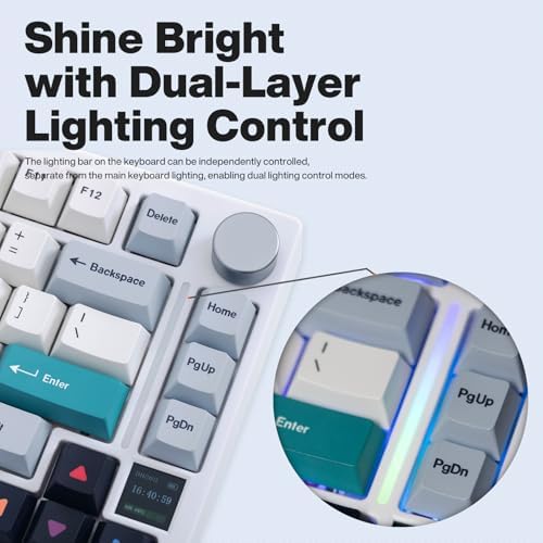 GK GAMAKAY TK75 V2 75% Silent Mechanical Keyboard with TFT Screen - Image 3