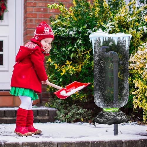 MIXC Outdoor Faucet Covers for Winter Freeze Protection, 15" x 35" Hose Bib Covers for Winter, Reusable Thicker Waterproof Insulated Spigot Cover, 2 Pack - Image 7