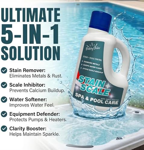 BubbyShine Pool & Spa Stain & Scale Control for Hot Tubs, Scale Remover, 3L - Image 2