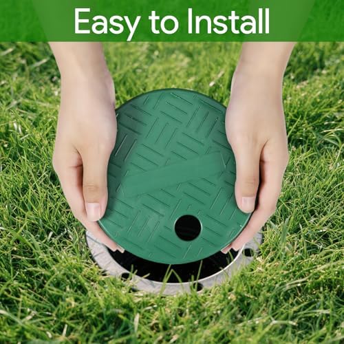 2Pcs Sprinkler Valve Cover, ID 5.5" OD 6" Sprinkler Covers for Outside Sprinkler Irrigation System, Round Irrigation Valve Box Cover Lid for Garden, Lawn Yard Irrigation Box (6 Inch) - Image 5