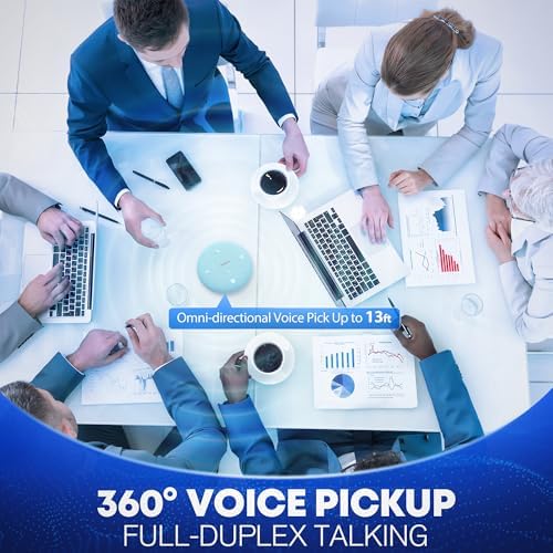Conference Speakerphone for Zoom Calls, Webinars and Online Classes, Blue - Image 5