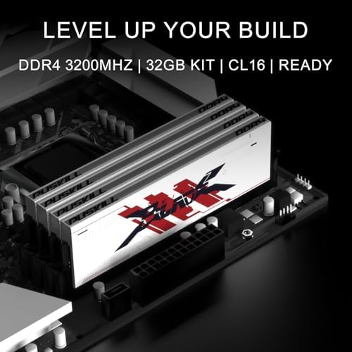 PUSKILL 32GB DDR4 3200MHz RAM (2x16GB) UDIMM CL16 White - Image 3