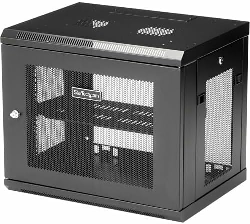 StarTech 9U Wall-Mount Cabinet, 19in, 2-Post, 15in Deep, 198lb (RK9WALM) by StarTech