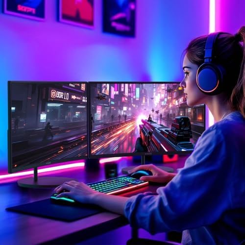 Kado 2-Pack Dual 24" Curved 1500R 1920x1080 75Hz FHD Computer Monitor - Image 5
