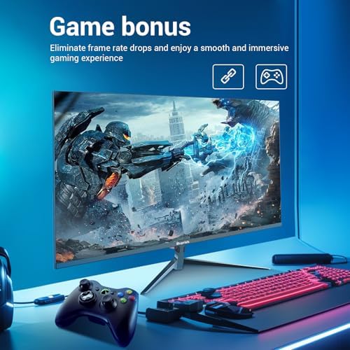27 Inch Gaming Monitor, 240Hz Refresh Rate, FHD 1920x1080, Fast 1ms Response Time, Metal Stand, VESA 100x100, for Esports, FPS, and Competitive Gamers - Image 3
