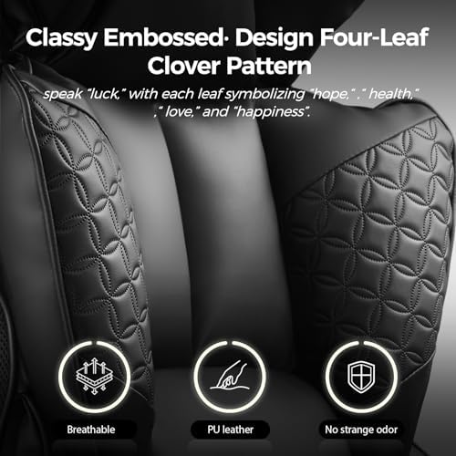 COMHOMA Big and Tall Office Chair Heavy Duty Wide Ergonomic Gaming Chair with Deluxe Embossing Leather with Foot Rest 145°Reclining Adjustable Armrests Pocket Spring Back Support and Without Pillow - Image 5
