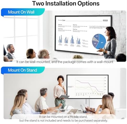 JAV Smart Board 43 Inch,Electronic Interactive Smartboard for Classroom Office Home, Screen Mirroring from Android OS Board for Presention Annotation Live Streaming (Wall Mount Included) - Image 6