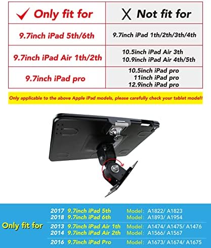Wall Mount Bracket with Anti Theft Security Lock & Key for iPad 9.7",Metal - Image 2