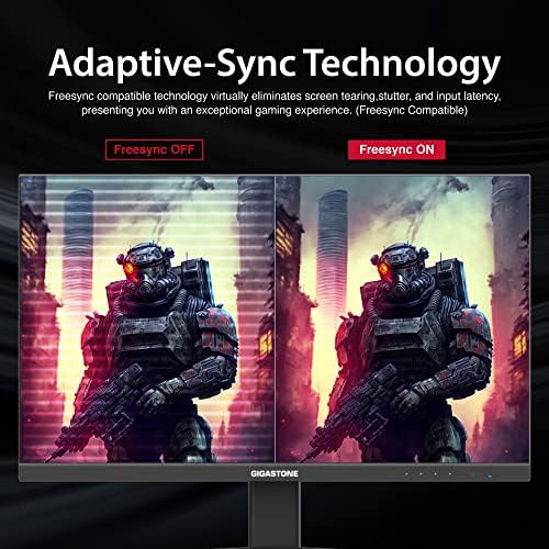 Gigastone 24 inch IPS LED Back Light Gaming Monitor 165Hz FHD 1920 x 1080, 178° Wide View Frameless PC Monitor, Built-in Speakers, FreeSync, Eye Care Technology, Ergonomic Tilt VESA Mount,DP,HDMI - Image 5