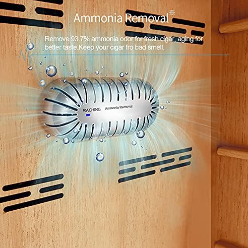 Cigar Climate Control Cabinet, Raching MON2800 Cigar Humidor Cabinet with Ammonia Removal, 320L Wood Frame Cabinet for Cigar Storing&Aging - Gold - Image 3