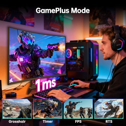KTC 32 Inch Curved Gaming Monitor, 2K 180Hz (OC 185Hz) 1500R Monitor, H32S5 - Image 5