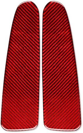 Real Soft Red Carbon Fiber Car Seat Side Panel Anti-Scratch Cover Collision Protector Sticker Auto Interior Decoration Accessories Compatible with Benz Smart 2016 2017 2018 2019 2020 2021 - Image 6