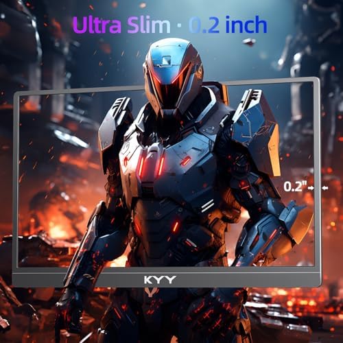 KYY Portable Monitor for Laptop with Built-in Stand, 15.6'' Laptop Screen Extender 1080P FHD Monitor - Image 5