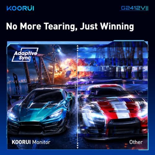 KOORUI 24 Inch Gaming Monitor, 180Hz 1080P VA Display with 3000:1 Contrast - Image 4