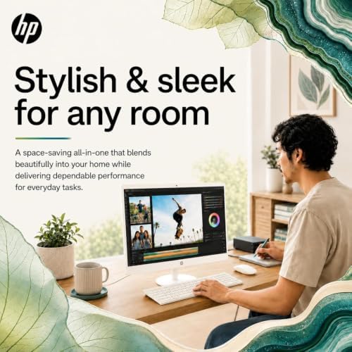HP 22" FHD All-in-One Desktop Computer, 8GB DDR5 RAM, 640 Storage(128GB SSD+512GB External),13th Gen Intel Quad-Core N100 CPU, WiFi 6,Bluetooth 5.3, USB-C, UHD Graphics,720p Cam,Office 365 for Web - Image 3