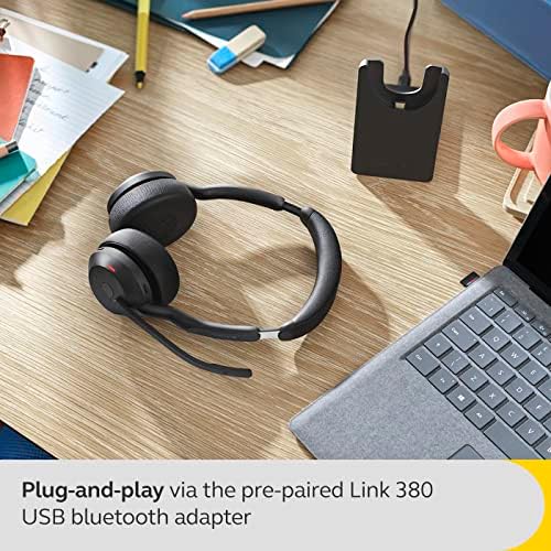 Jabra Evolve2 55 Stereo Wireless Headset with ANC, Black - Image 4