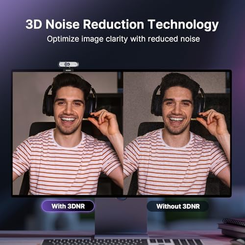 NexiGo N660P Pro 4K Webcam with Distortion-Free Lens, 1080p 60 fps Autofocus USB Streaming Camera, 3DNR, Noise-Canceling Mics & Privacy Cover, Web Cam for Gaming/Live Streaming/PC/Mac/Switch 2, Black - Image 5