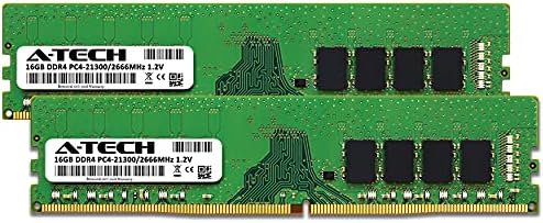A-Tech 32GB (2x16GB) DDR4 2666 MHz UDIMM PC4-21300 (PC4-2666V) CL19 DIMM Non-ECC Desktop RAM Memory Modules - Image 2