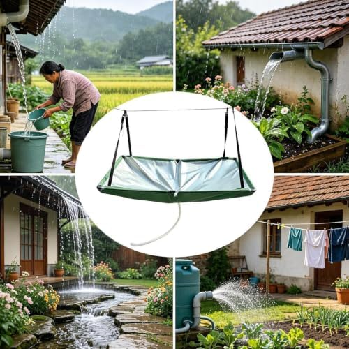 Rainwater Collection System Quick to Install and Easy to Store Outdoor Rain Catcher for Lawn Backyard Garden Balcony Camp,1pc - Image 3