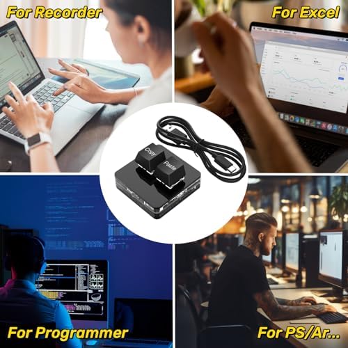 OSU Keypad HotSwap One Handed Mechanical Gaming Keyboard Backlit Mini USB Keypad for Accounting Working or Rhythm Games (3-Key) - Image 3