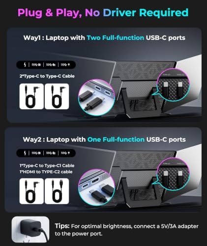 16" Laptop Screen Extender, 1200P FHD Ultra-Slim Triple Portable Monitor - Image 7
