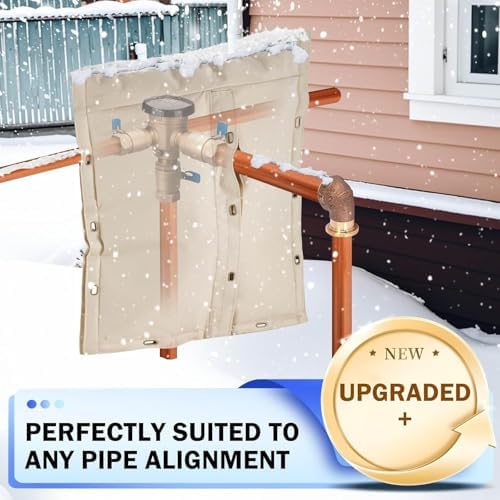 Backflow Preventer Cover 17W x 24H in Insulated Pouch, Khaki - Image 2