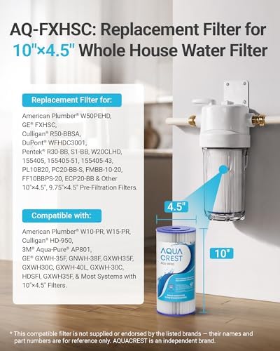 AQUA CREST FXHSC Whole House Water Filter for GE® FXHSC, 5 Micron - Image 2