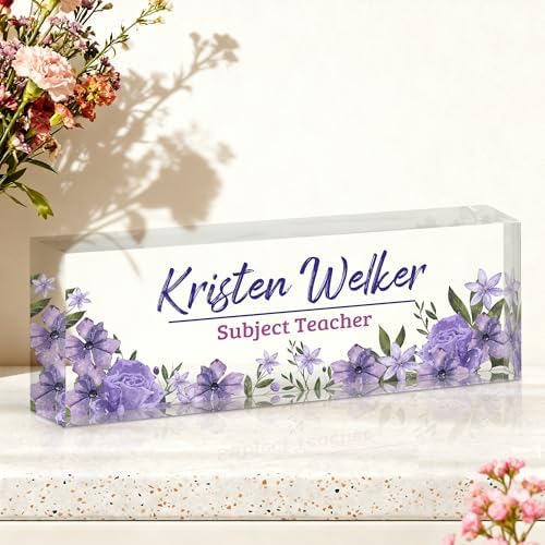 Ship Next Day Custom Name Plate for Desk, Desk Name Plate Personalized by Unknown