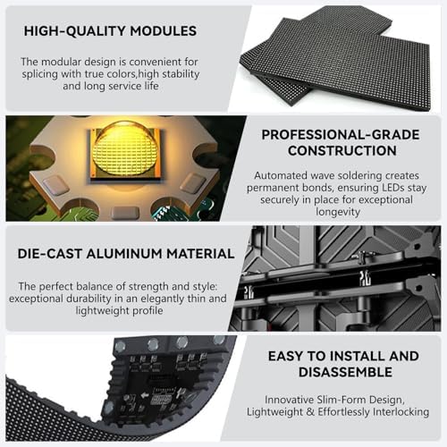 Portable LED Display Wall Panel | P1.8 P2.9 P3.91 P4.81|3840Hz High Refresh, IP65 Waterproof Cabinet | LED Video Wall Screen for Wedding Party Concert Event Advertising Show Stage Event Rental - Image 2