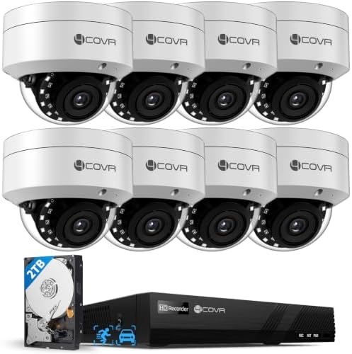 4COVR PoE Security Camera System for Home with 2TB HDD, LY54AX5M0808 by 4COVR