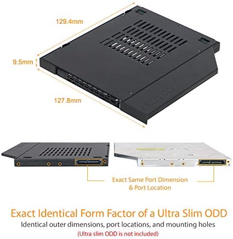 ICY DOCK 2.5" SSD / HDD Hot-Swap SATA Mobile Rack for 9.5mm Ultra Slim CD/DVD-ROM Optical Bay | ToughArmor MB411SPO-2B - Image 6
