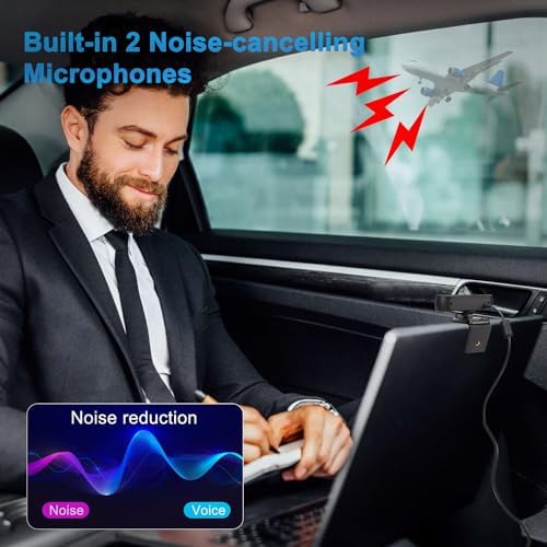 4K Webcam,PDAF AutoFocus,Dual Noise-Canceling Microphones,70° FOV, - Image 4
