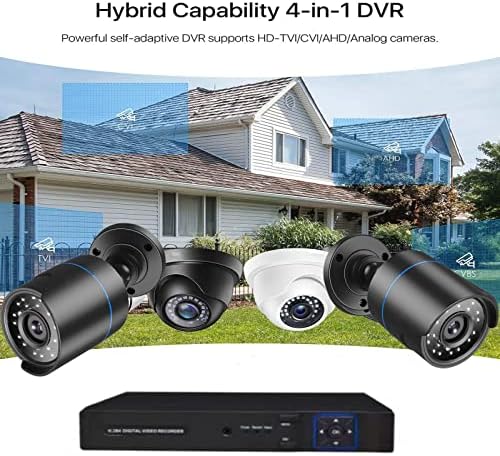 3000TVL Home Security System Surveillance DVR Camera Kits, 4pcs Wired 5MP PoE IP Night Vision Cameras Set with AI Motion Person Vehicle Detection, 4K NVR with 512GB Hard Drive for 24-7 Recording - Image 4