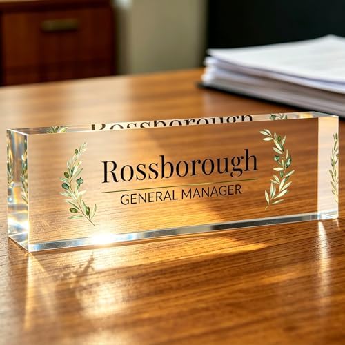 Custom Name Plate for Desk, Desk Name Plate Personalized, Acrylic Desktop Ornament, Stylish Office Decor, Appreciation Present for Boss, Social Worker, Teacher, Nurse, Employee by Unknown