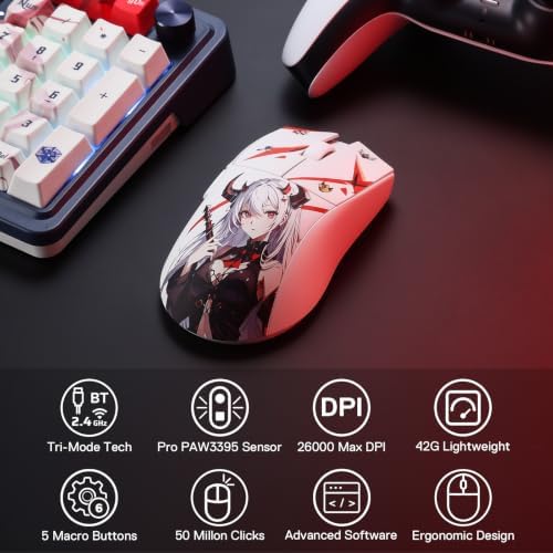 Redragon Eisa Anime Keyboard & Mouse Combo, K686 PRO KB + M916 26K DPI Mice - Image 3