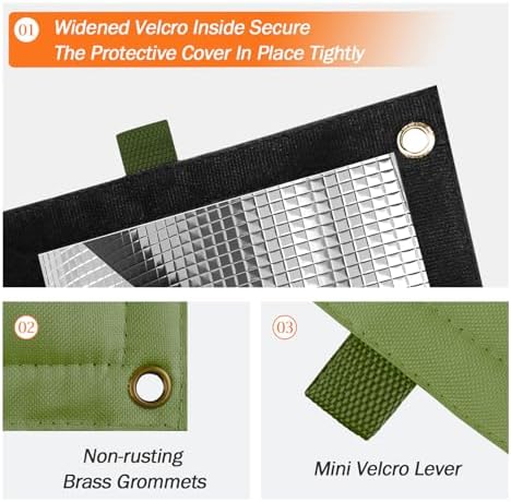 Backflow Preventer Insulation Cover for Vacuum Breaker, 13"W x 12"H, Green - Image 4