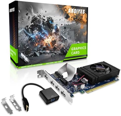 GT 740 4GB GDDR5 Low Profile GPU Graphics Card, 4X HDMI Ports for Quad Multi-Monitor Setup, PCI Express 3.0 x16, Silent Cooling, Ideal for Office and Home Theater by ARDIYES
