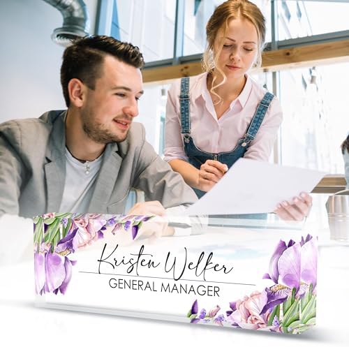 Personalized Lily Name Plates for Office - Gifts for Teacher, Boss, Employee Appreciation - Desk Decor - Image 6