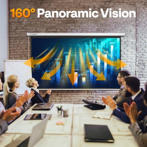 VIVOHOME 100 Inch 16:9 Motorized Projector Screen, White - Image 5